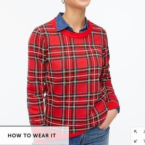 J. Crew NWT Tartan Jacquard Sweater